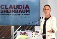 Claudia Sheinbaum at a press conference