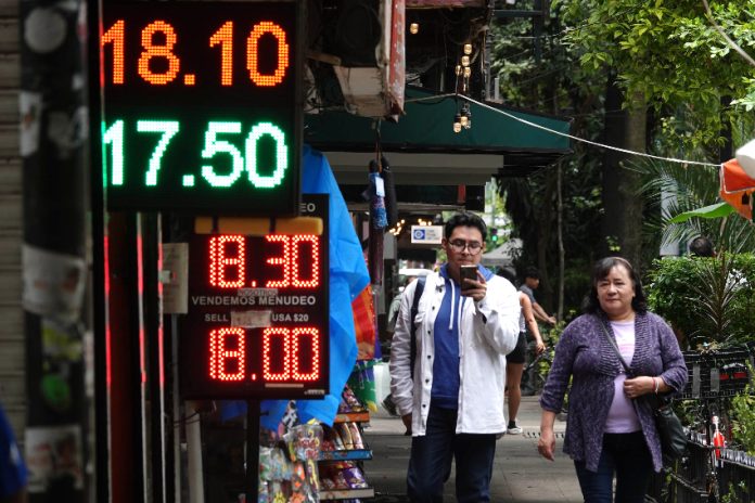 Posted currency exchange rates outside of a bank