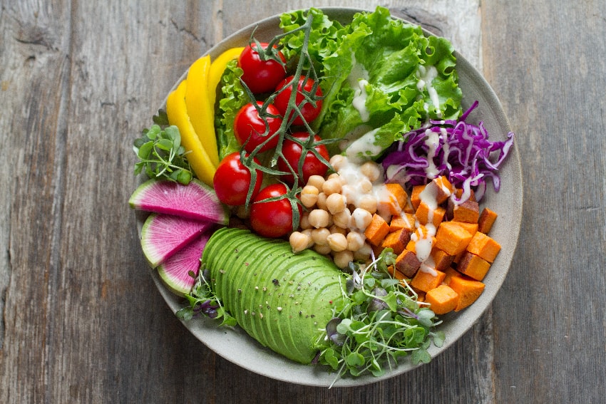 Healthy plant-based meal