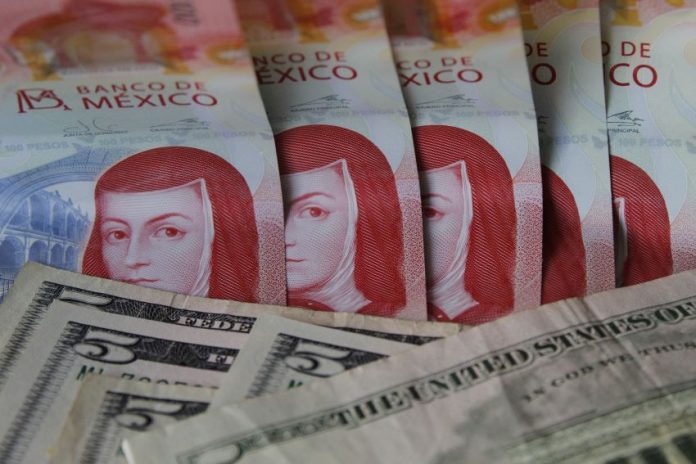 Mexican pesos and US dollars