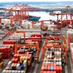 Shipping containers at Manzanillo port